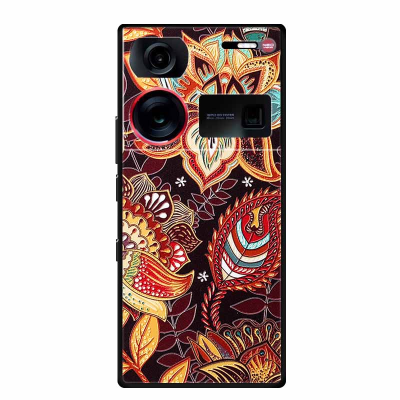 3D Emboss Case For ZTE Nubia Z60 Ultra Phone Case Flowers Soft Silicone Coque For Nubia Z60 Ultra Back Cover Cases Z 60 Z60Ultra