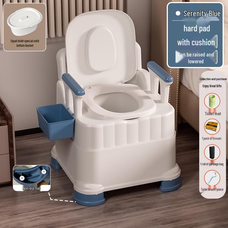 Portable Commode Chair for Adults: Ideal for Elderly, Pregnant Women, and Indoor Use