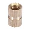 10pcs M6 Brass Cylinder Knurled Round Molded in Insert Embedded Nuts (M6*10L*8.3MM)