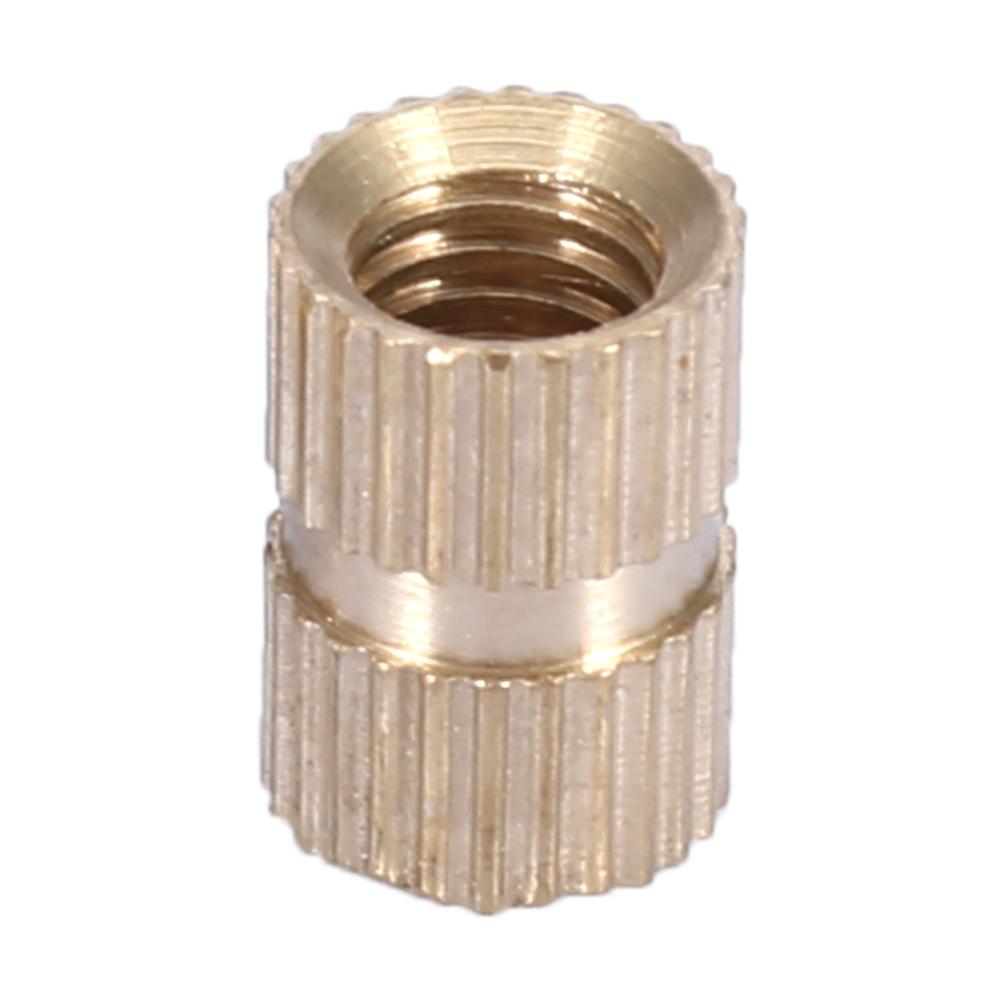 10pcs M6 Brass Cylinder Knurled Round Molded in Insert Embedded Nuts (M6*10L*8.3MM)