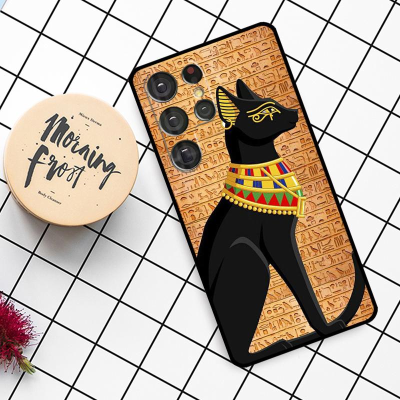 Egypt Nefertiti Anubis Ankh Case For Samsung Galaxy S25 Ultra S23 S22 S21 S20 S24 Ultra S9 S10 Plus S25 FE Phone Cover