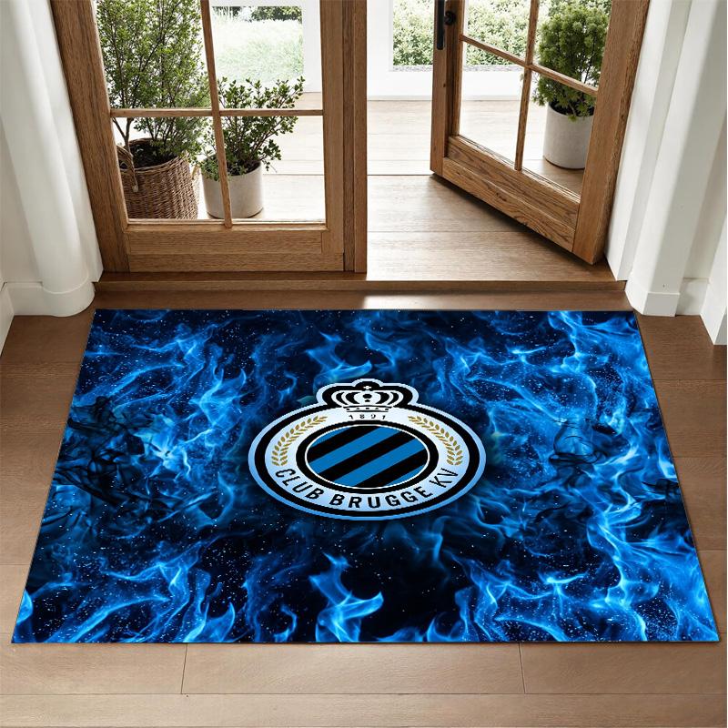 Club Brugge FC Design Crystal Velvet Rug Soft Decorative Mat for Bedroom Entrance