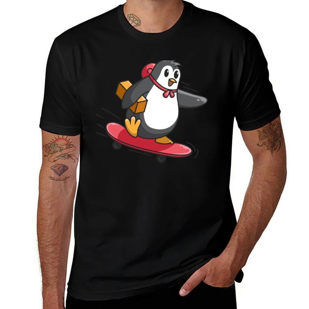 Speedy Penguin TShirt Graphic Print Short Sleeve TShirt