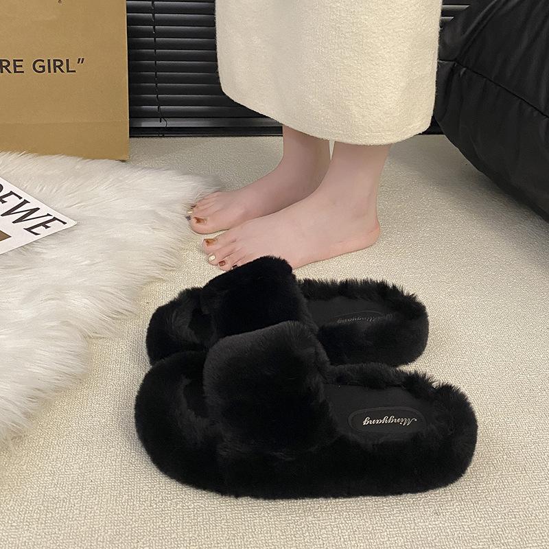 Mao Mao slippers women wear spring autumn and winter new thick bottom fashion Internet celebrity home soft bottom non-slip comfortable cotton slippers