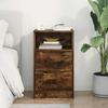 Nightstand Smoked Oak 40 x 30 x 67 cm Wood Based Material