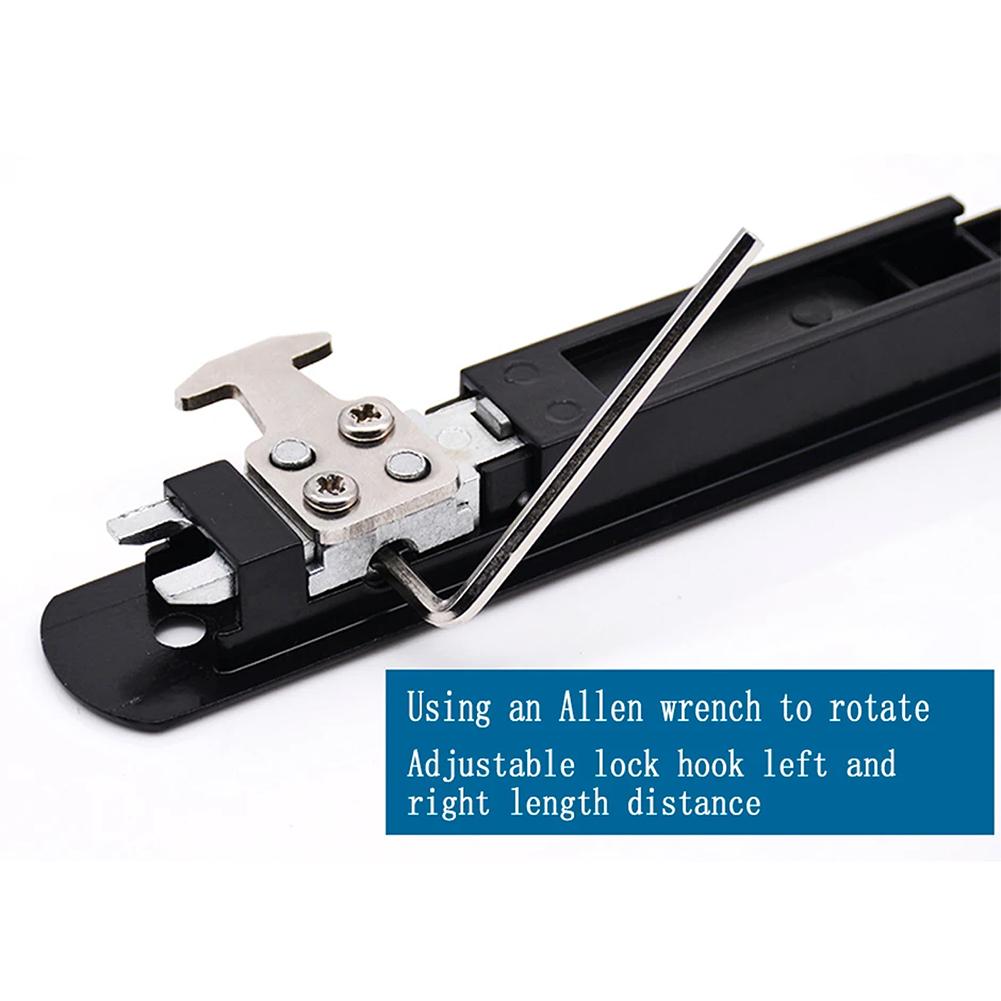 Sliding Door Lock Sliding Door Single Side Hook Lock Glass Door Strip Lock Hook Lock Home Hardware Accessories