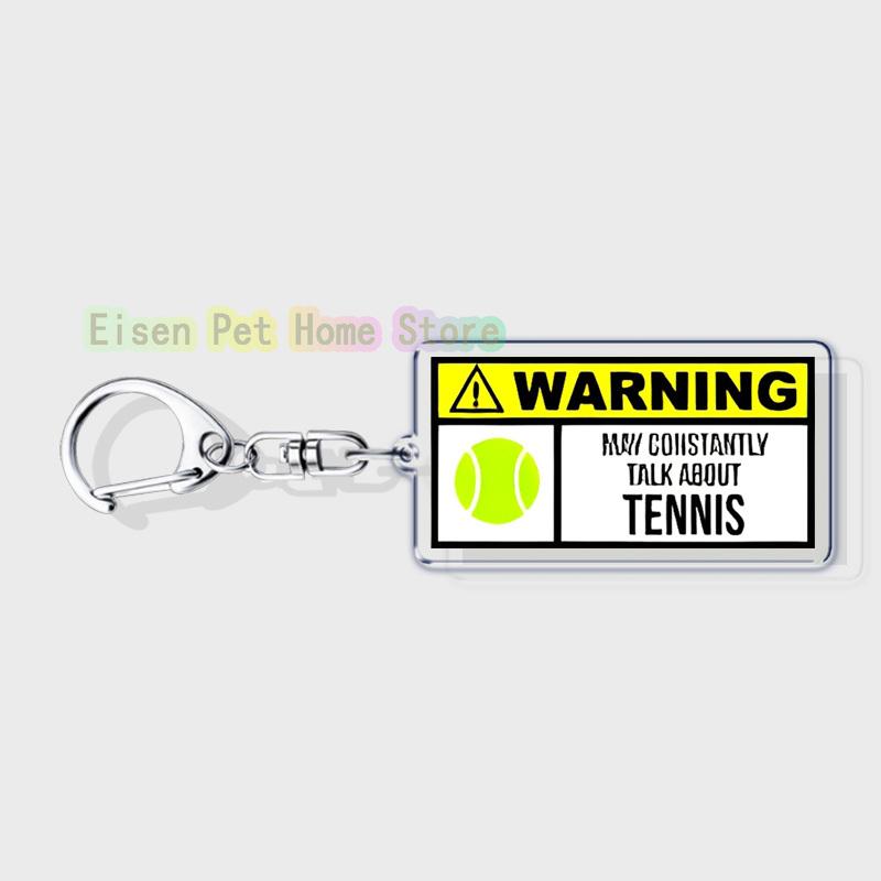 Classic Sports I Love Tennis Keychains for Accessories Bag Hobby Bike Car Keyrings Jewelry Friends Father Boyfriends Gifts