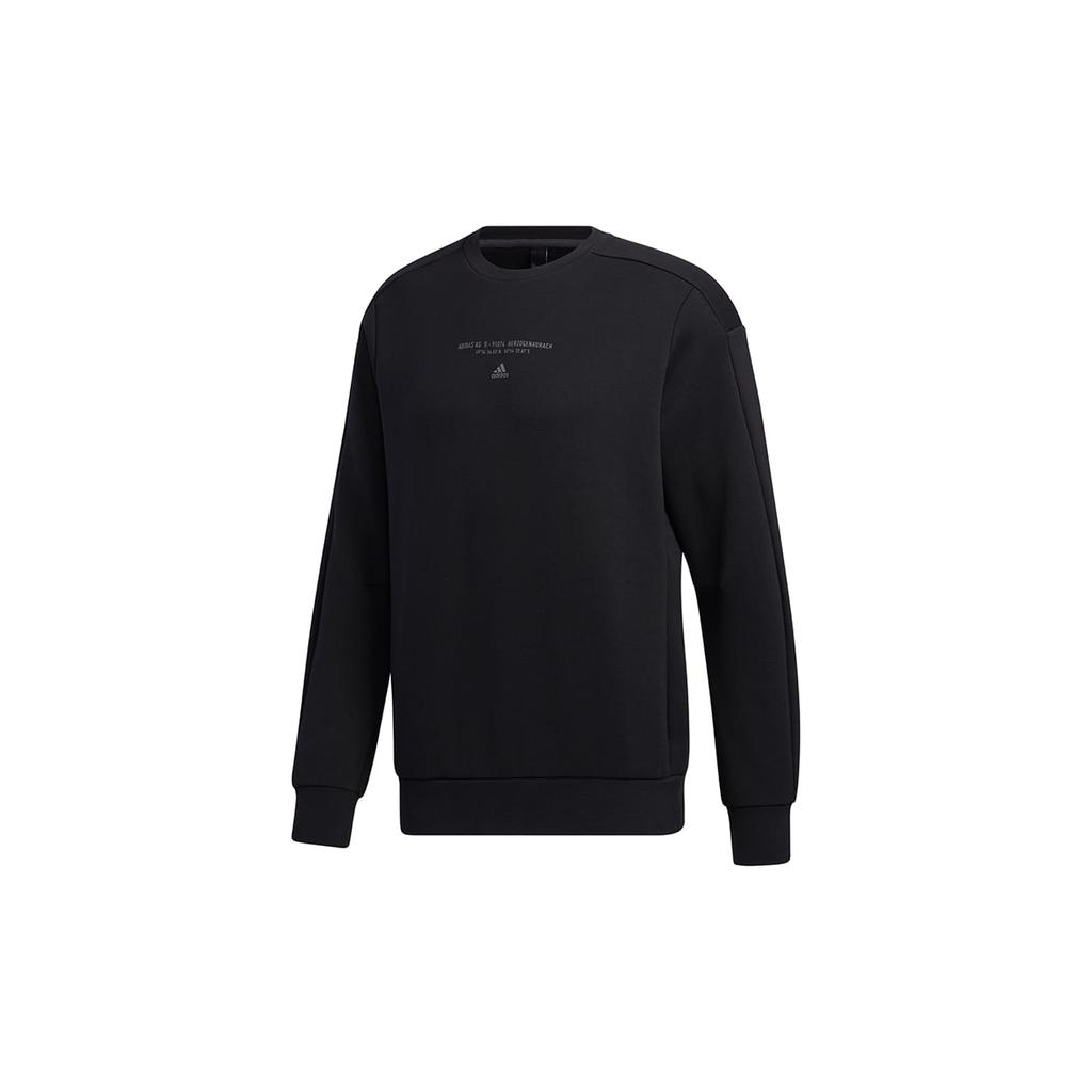 Adidas Sweatshirts Men's Black Crew Neck Moderate Regular GM4413