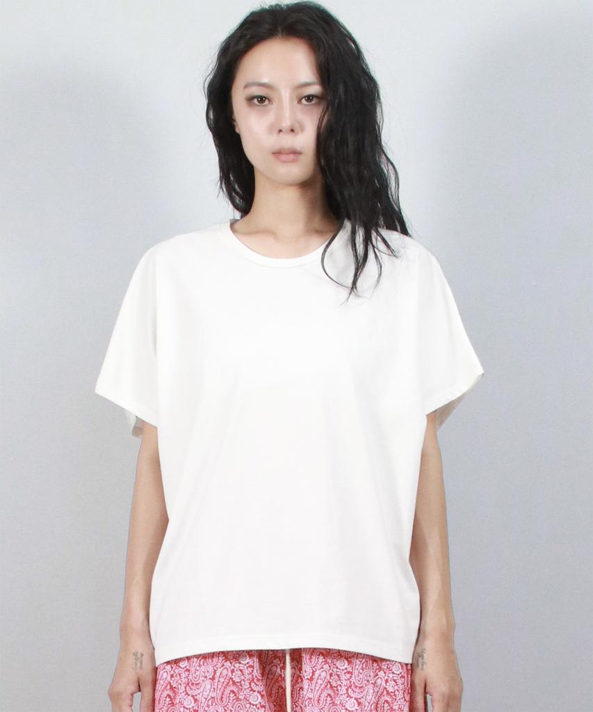 Deumakeu Standard Fit Solid French T-Shirt White