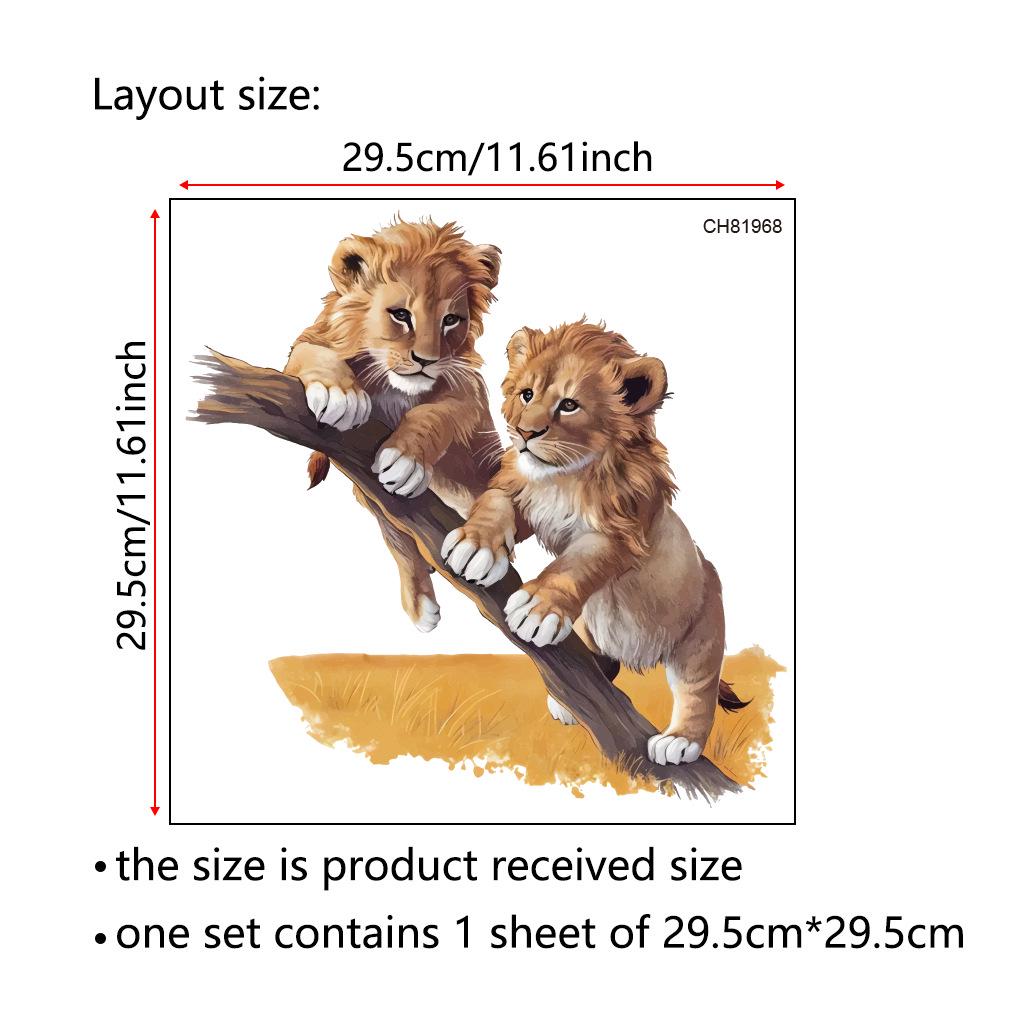 

Новая модель CH81968 Съемная наклейка на стену «Два леопарда»