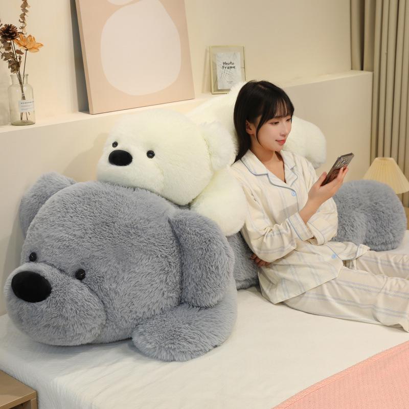 Extra Large Long-Haired Dog Plush Pillow – Bear Hug Sleeping Pillow Gift for Girls