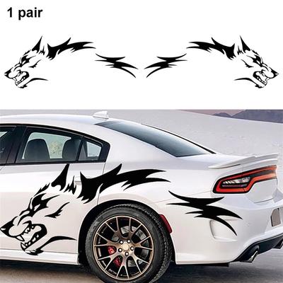 Wolf Graphics Car Body Stickers Decals Car Body Stickers Vinyl Self-Adhesive Side Strip Decal Cool Stickers for Jeep Truck SUV