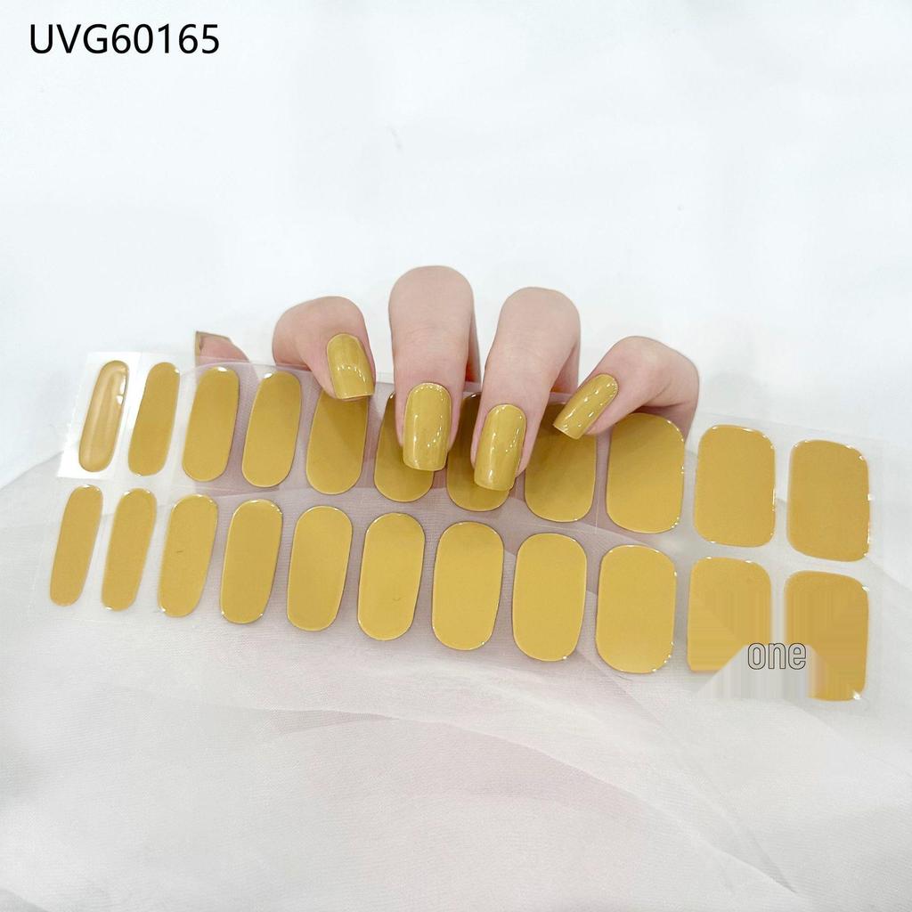 Transparent Nude UV Gel Nail Art Stickers: Semi-Cured, Semi-Baked Manicure Sheets