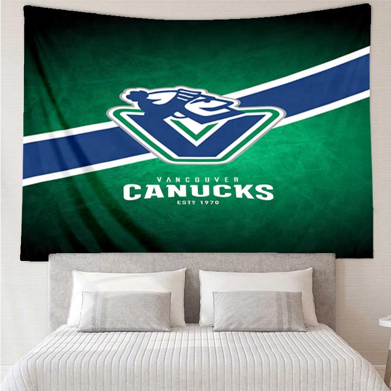Hockey Team Vancouver-Canucks Tapestry, Unique Design Tapestry, Wall Decor for Bedroom,Livingroom, Playroom,Heartwarming Fan Holiday Gifts