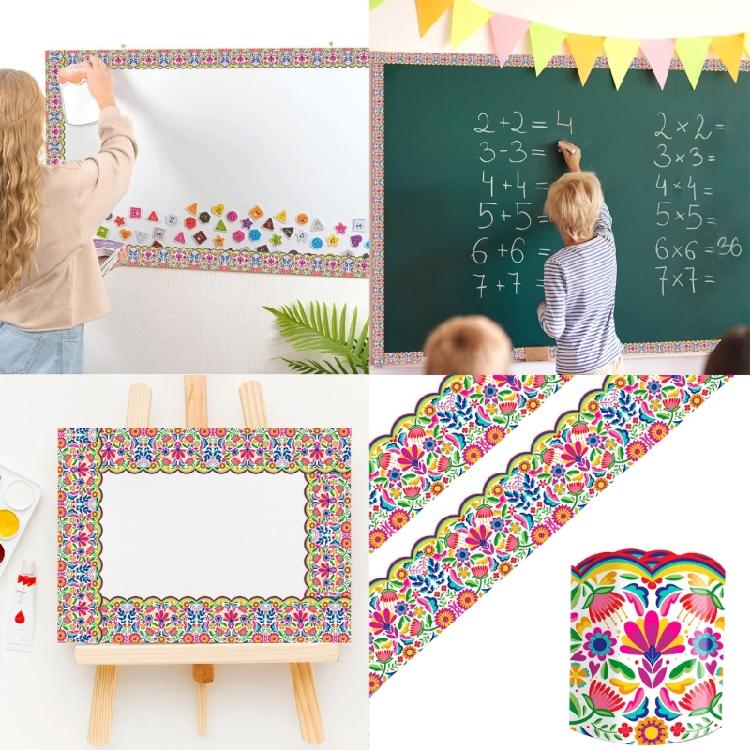 Decorative Colourful Bricks Border Paper Straight Bulletin Board Border Bulletin Board Decorations Wall Padding Paper