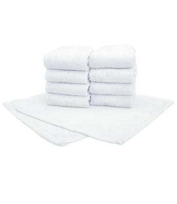 Creaps and Hand 30 X 30 Set of Plain Commercial Use [Thick Durable] Towels, Cm, 10, White, 100% Cotton,