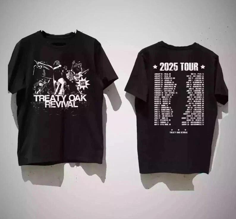 

Treaty Oak Revival 2025 Tour Double Sided T Shirt Full Size S-5XL 4XL
