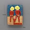 Fridge Magnets South Korean Tourist Souvenir Magnetic Refrigerator Girl Bahamas Beach Boy Indian Taj Mahal Home Decoration Gift