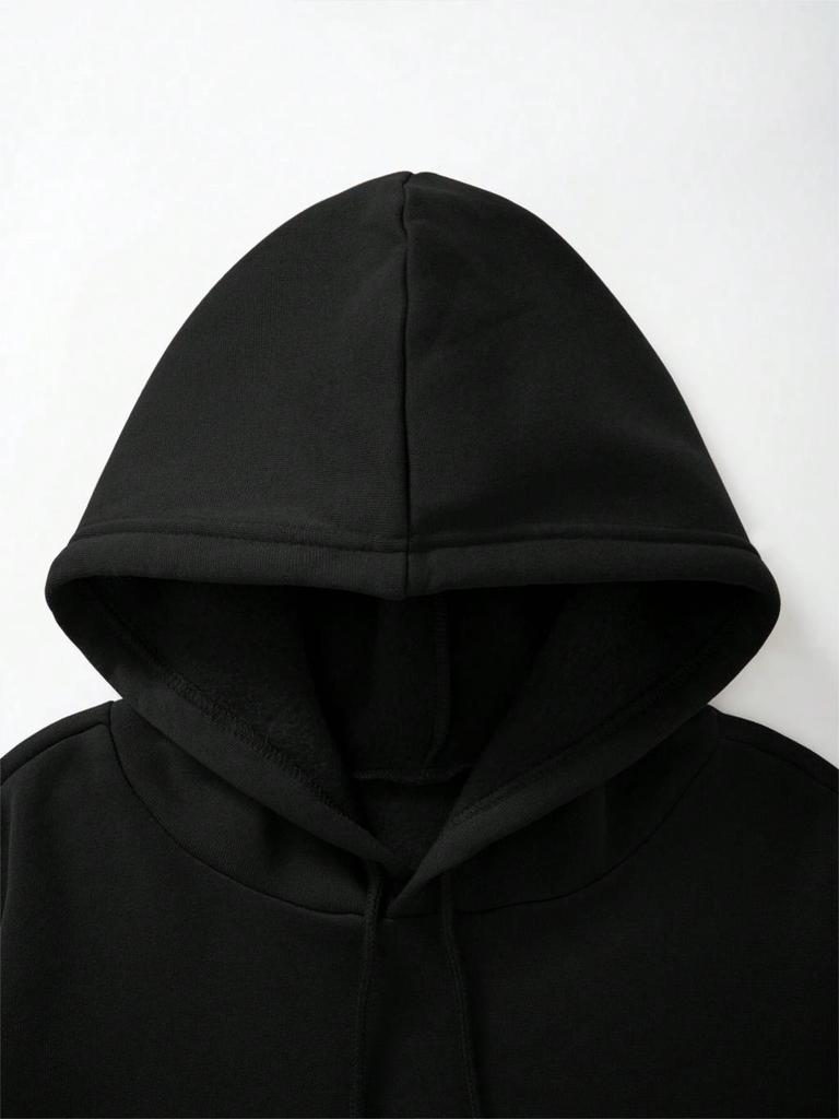 Playing Card Printing Hoodie For Men Kangaroo Pocket Drawstring Pullovers Loose Fleece Warm Sweatshirts Autumn Casual Clothes