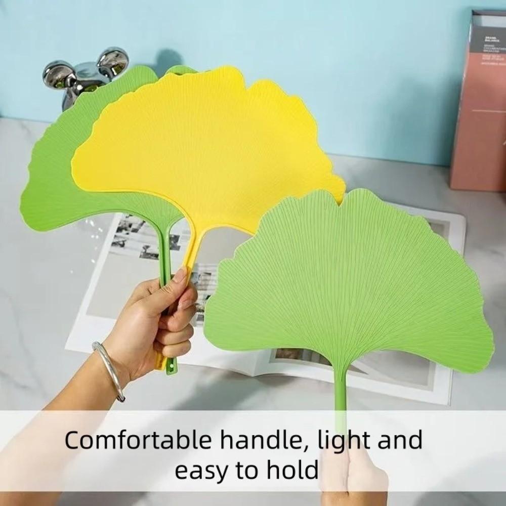 Durable Ginkgo Biloba Fan Artificial Summer Cooling Fan Portable Apricot Fan  Summer