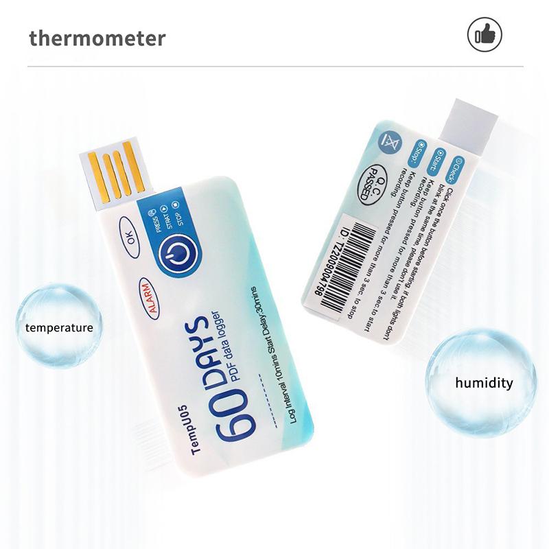 Bhbd-Temperaturanalysator Tempu05 Temperatur-Datenlogger 60 Tage Einweg-Temperaturanalysator PDF USB