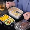 Stainless Steel Lunch Box Interlayer Divided Food Storage Container Sealed with Handle Microwave Oven Lunch Box Camping