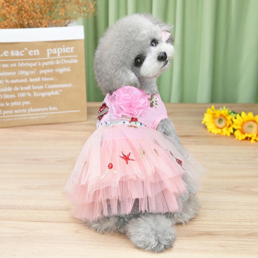Dog Dress Lace Sling Skirt Three Dimensional Princess Dress Dress