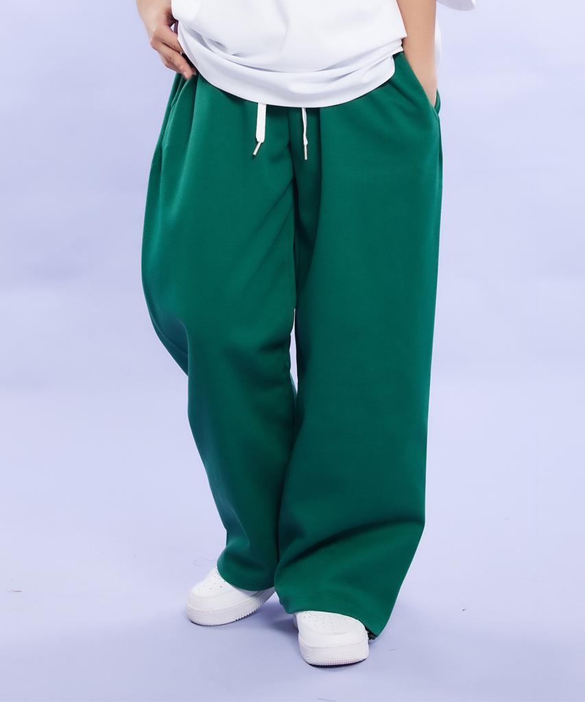 CREAM SODA LAB Blank All Season Wide Elastic Pants Green