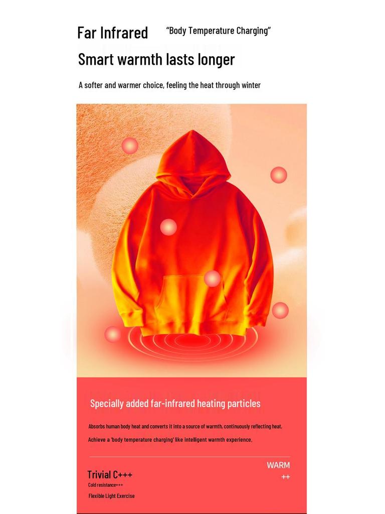 Herren Schweres Kapuzensweatshirt, 430g Extra Dickes Frottee, Winddicht, Warm, mit Tasche für Herbst/Winter.