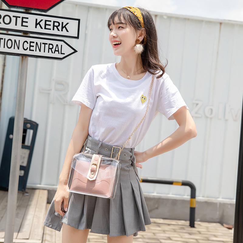 Guangzhou women's bag women's transparent jelly bag shoulder messenger mobile phone bag fashion women's bag