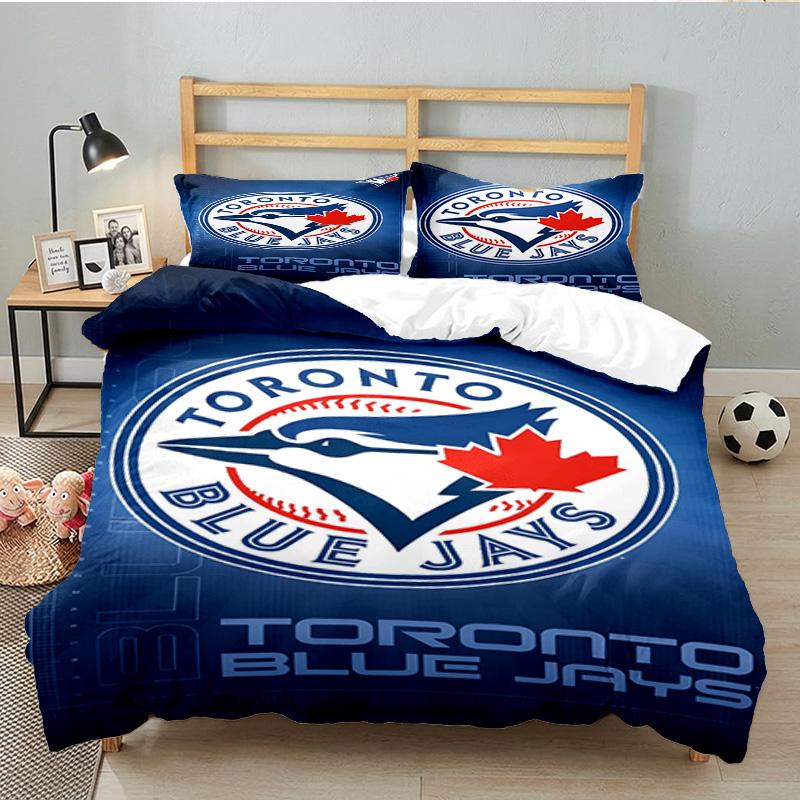 Toronto Jays 3pcs Bedding Set,Including 1pc Duvet Cover And 2pcs Pillowcases Perfect Gift for Christmas,Ideal for Bedroom, Dormitory