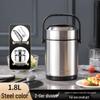 Winter Stainless Steel Insulated Multi-layer Lunch Box - Portable, Large Capacity, Keeps Food Hot for 24 Hours, Perfect for Home or Office.