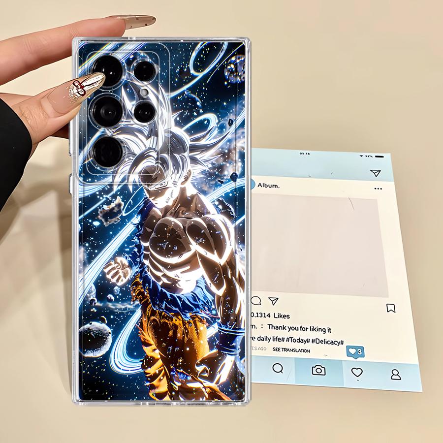 Pouzdro Dragon Ball Goku pro Samsung Galaxy S25 Edge S24 Note 20 Ultra 10 S21 S23 Ultra S20 Plus S26 S22 FE Kryt na telefon