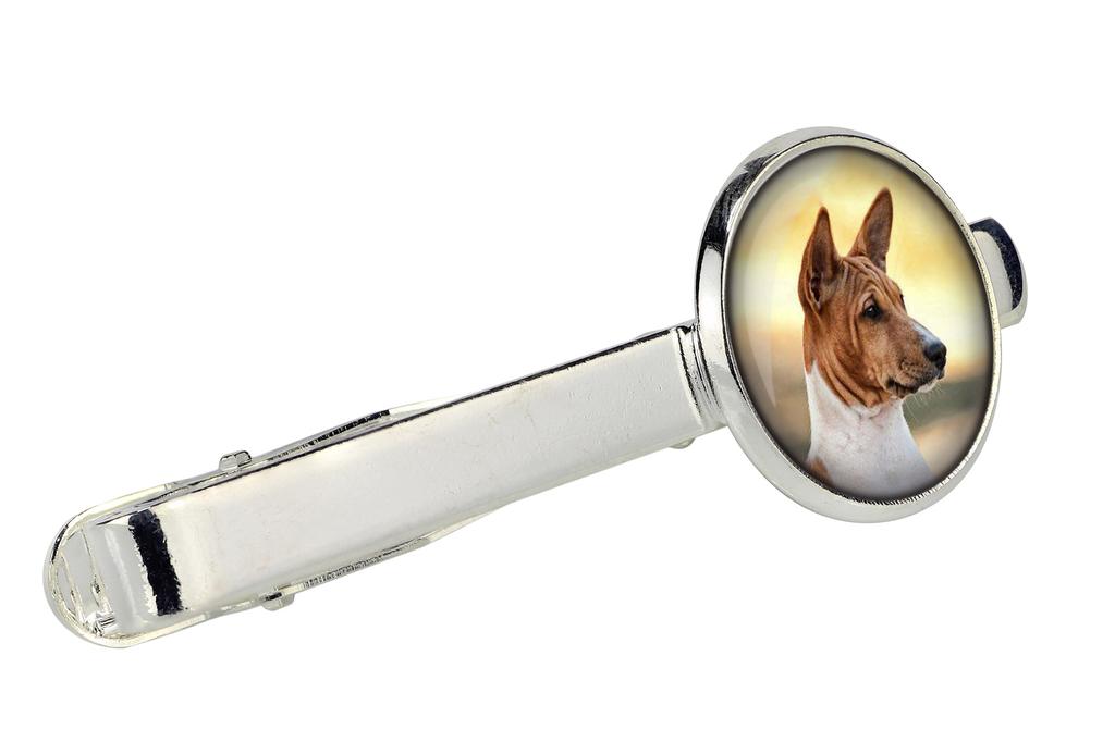 Basenji, African bush dog, Congo dog - cufflinks and tie with your photo, a suit decoration, men's jewelry from the Art-Dog brand.