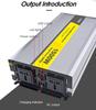 1500W 12V to 220V Pure Sine Wave UPS Inverter with Charger for Home/Solar/Vehicle Use