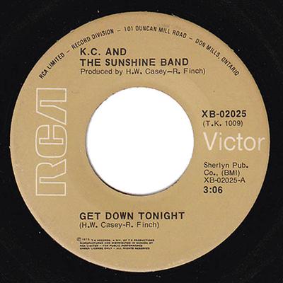 7inch Record K.C. & THE SUNSHINE BAND - Get Down Tonight XB02025 RCA Victor 1975 Canada Soul/Funk Used