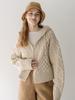 CLUNY Cable Two Way Knit Zipup Cardigan - Beige