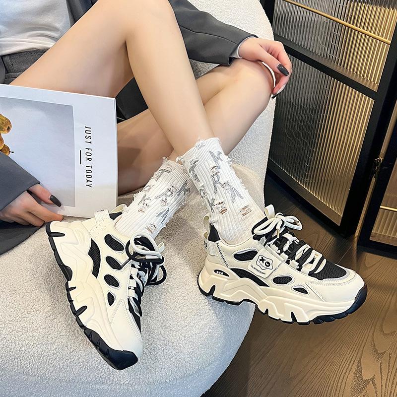 Fashion 2025 New Women's Sneakers Casual Women Mesh Breathable Thick Bottom Woman Sports Shoes Tennis Female Zapatos  Platform Shoes