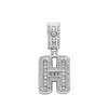 Rock Candy Letter Pendant: Trendy European & American Hip-Hop Style Copper Zircon Necklace with 26 English Alphabet Options