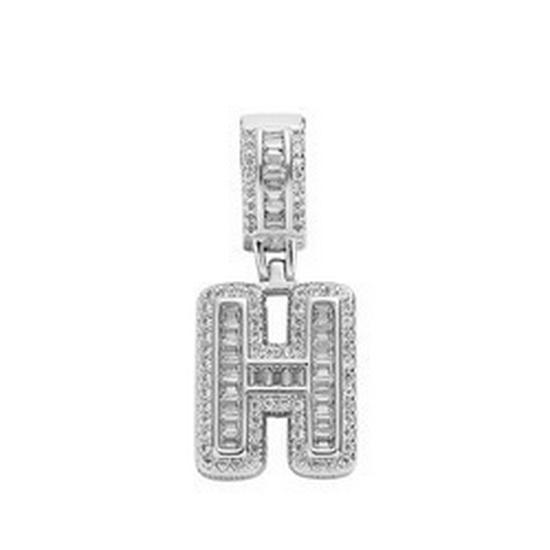 Rock Candy Letter Pendant: Trendy European & American Hip-Hop Style Copper Zircon Necklace with 26 English Alphabet Options