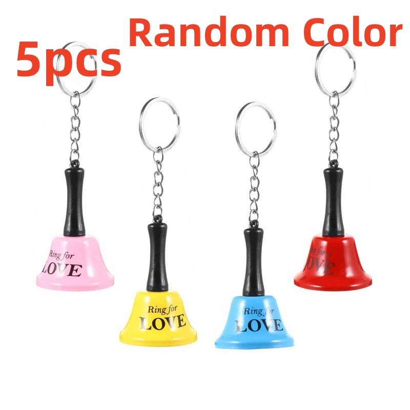 Fun Stress Relieving Bell Metal Keychain Mini Hand Cranked Printing Bell Pet Pendant Children's Toys Kindergarten Rewards Gifts