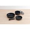 Thermos Durable Series Detachable Fry Pan 5-Piece Set AB IH Compatible Black KSA-5B BK