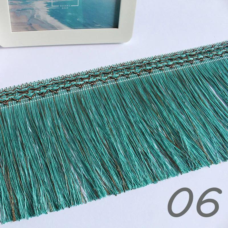11.7M Braided Webbing Fringed Lace Boho Curtain Trim 16cm Width Polyester Tassel DIY Upholstery Decor European Trim Accessories