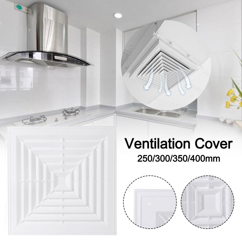 New Plastic Air Vent Grille White Square Duct Heating Vents With Flaps Silent Operation Ventilation Cover Kitchen