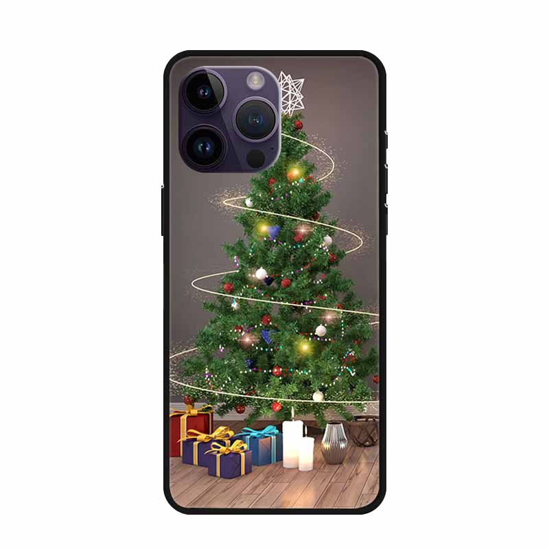 Christmas Case For iPhone 15 Pro Max Cover iPhone 15 Plus Lovely Soft Silicone TPU Back Phone Case For iPhone 15 Pro Cover Coque