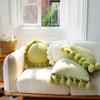 Home Decoration Knitting Cushion Cover Mint Green Tassel Pillowcover Modern Sofa Living Room Waist Pillow Bed Head Round Pillow