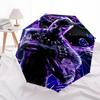 1pc Black Panther, Vibranium Automatic Folding Umbrella - Compact 8-Rib Design, Durable Plastic & Iron, Daily Use Z1230033