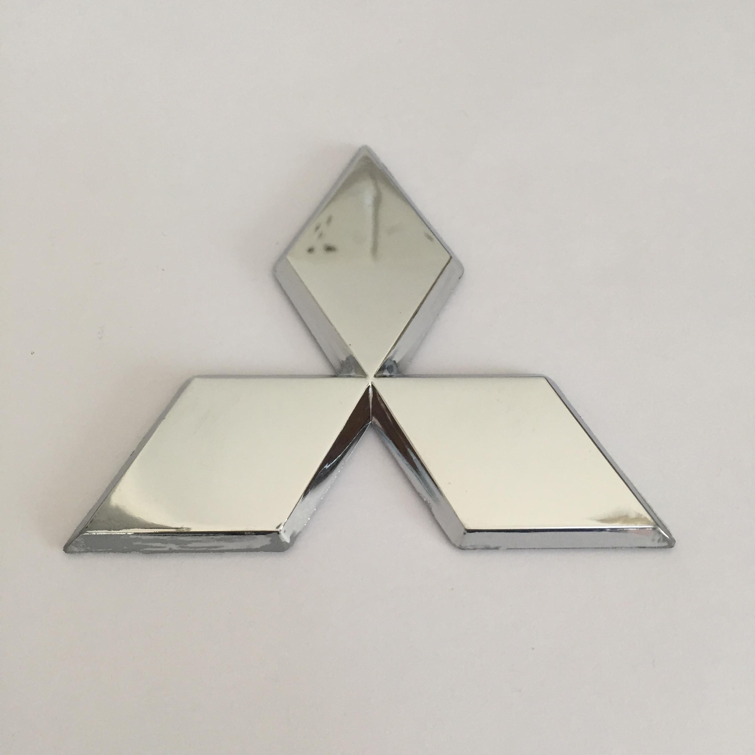 

1pcs 3D ABS for Mitsubishi LANCER OUTLANDER car emblem front hood badge Rear tail Trunk sticker Decal styling auto Accessories 8x7cm Silver