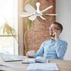 XIAOTREE Silent 6 Leaves USB Ceiling Fan, Optional Remote Control Timing, 4 Speed Hanging Fan for Camping Dormitory Tent