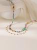 1Pcs Simple And Versatile Zircon Beaded Necklace Leaf Necklace Set Layered Necklaces Women'S Jewellery